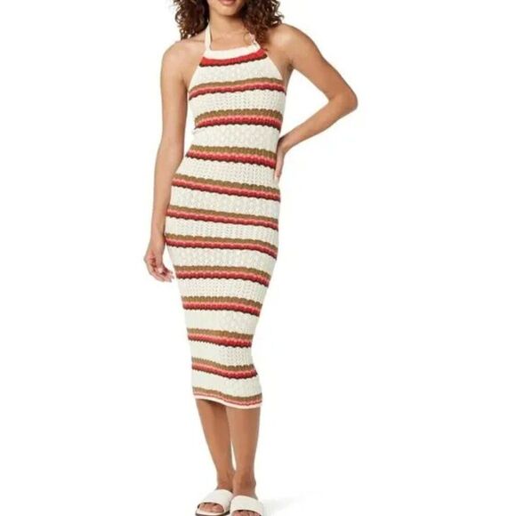 The Drop Womens Jayla Sleeveless Crochet Midi Dress SZ XXS - Picture 2 of 5